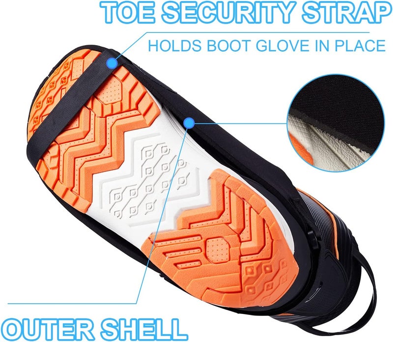 QEES Ski Boot Covers.Insulated Boot Covers For Hunting Snow,Boot Warmers Heater Cover,Boots Cover For Men Women Gift - Image 2